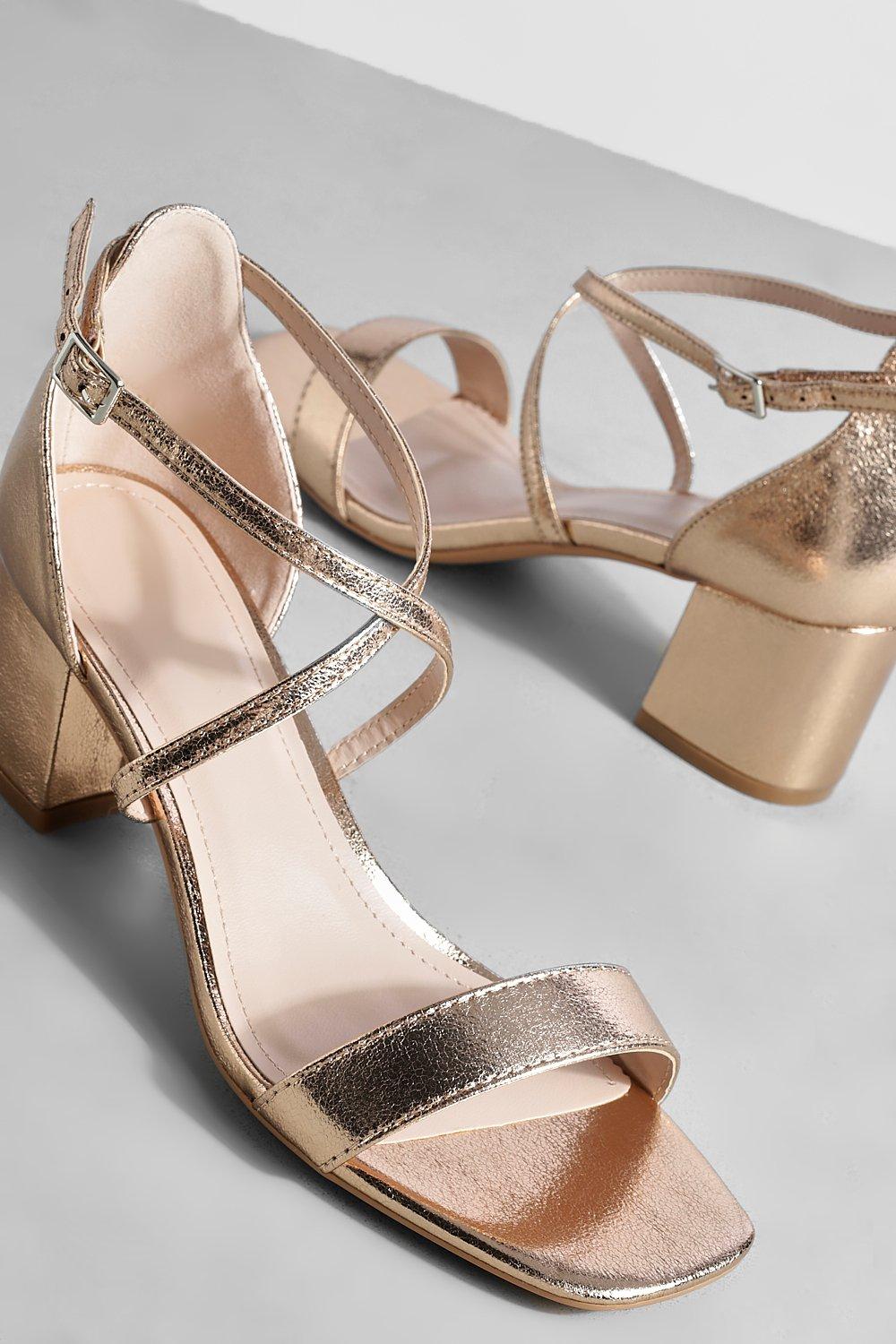 Boohoo rose gold store sandals